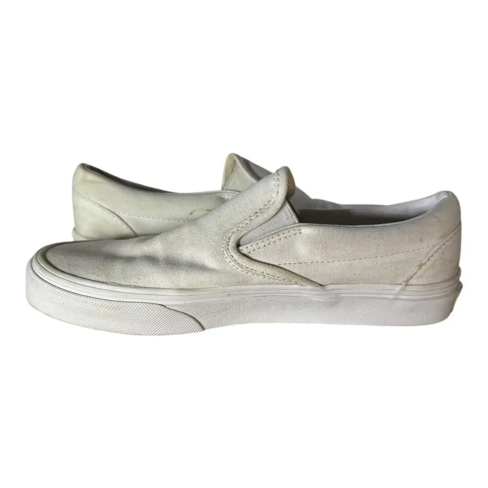 Vans Classic All Double White Sneakers Slip-On Women’s Size 7